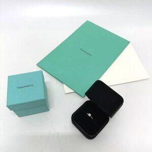 TIFFANY&Co. Bisset Diamond D0.33ct Ring Pt950 Silver